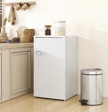 Under Counter Fridge 85L Small Retro Freestanding Refrigerator Chiller Box White