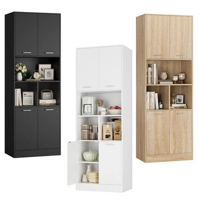 hoch Badezimmerschrank, Badschrank, Hochschrank, Küchenschrank mit Badregal Holz - Bild 1 von 4