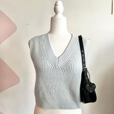 Blue Sweater Vest, Preppy Retro Indie Minimalist Medium
