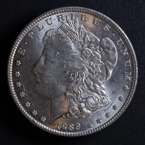 1889 Morgan Silver Dollar $1 AU Better Date Philadelphia Mint Nice Detail