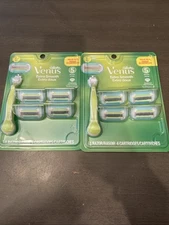 Lot Of 2 - Gillette Venus Extra Smooth Women's Razor Handle + 4 Blade Refills