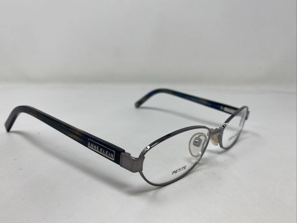 Marco de gafas Anne Klein AK 9105 517 49-15-135 de borde completo de metal plateado Y724 Foto 3 de 4