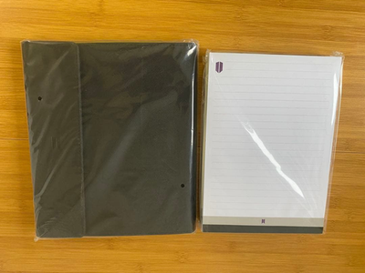 BTS Artist Made Collection SUGA Yoongi Black Note & Cover Set Near