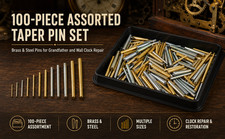 100 Mixed Taper Pins Assorted Steel and Brass Clock Pins Assorted Sizes