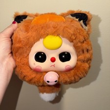 SECRET! BABY THREE Fortune Cat Zipper Bag - GARFIELD Confirmed Plush Pendant