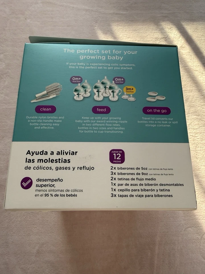 Tommee Tippee Advanced Anti-Colic 12 Piece Set, 5 oz and 9 oz BPA Free Bottl... - Image 4 of 4