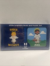 Book Puzzle Set LITTLE LEARNERS BIBLE WORDS 10 2 Piece Puzzles Ark Animals NEW