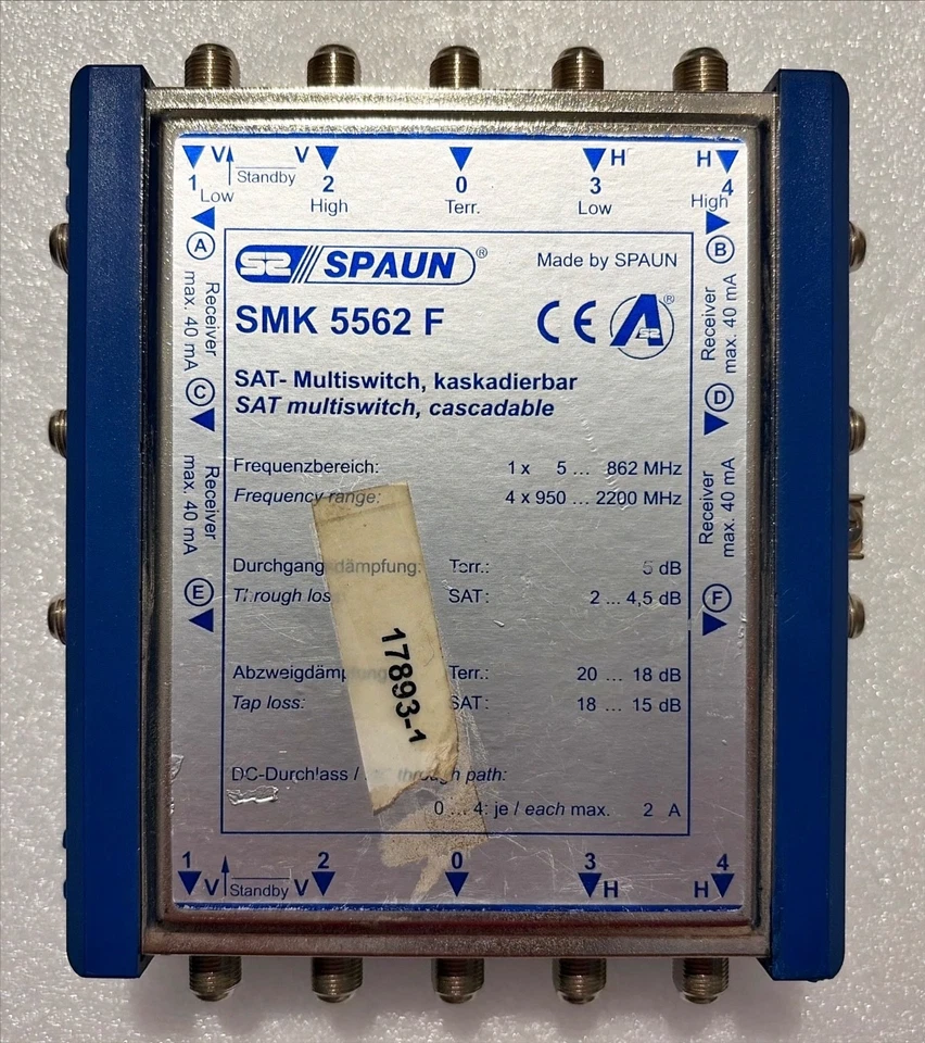 SAT Multiswitch Spaun SNK 5562 F - Kaskaden - Neu - Bild 2 von 4