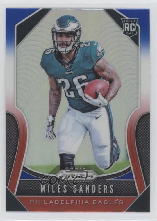 2019 Panini Prizm Rookies Red White & Blue Prizm Miles Sanders #326 v7j