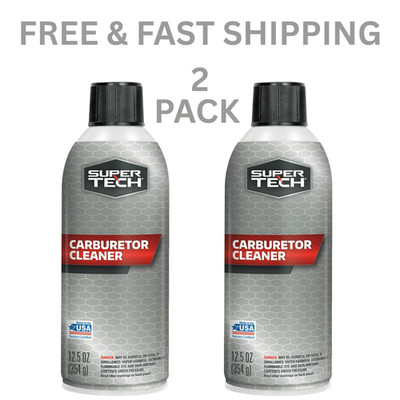 Super Tech Carburetor Cleaner 12.5 oz 2 Pack Engine Cleaner Fast Dry Spray