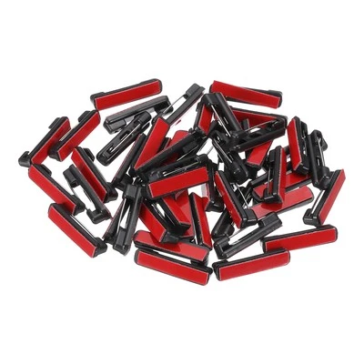 UXCELL 50Pcs Safety Pins, 22mm Self Adhesive Safety Pins Bar Badge Pins Small,Black