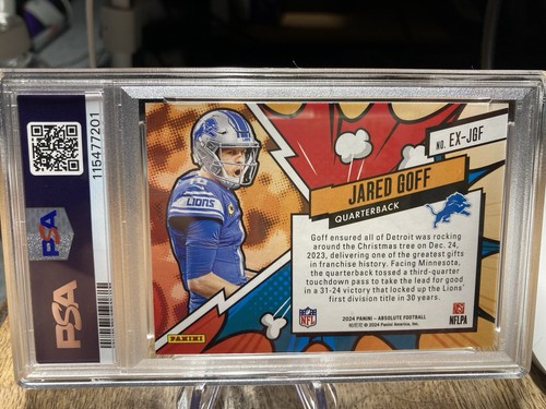 🔥🔥2024 Panini Absolute Explosive Jared Goff #EX-JGF PSA 10 SSP Low POP🔥🔥 - Bild 3 von 5