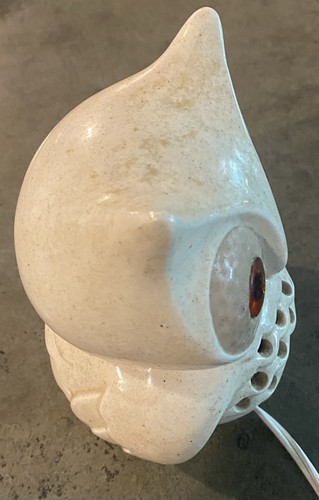 Vintage Ceramic Owl Night Light Table Lamp On/Off Switch Tested - Picture 5 of 10
