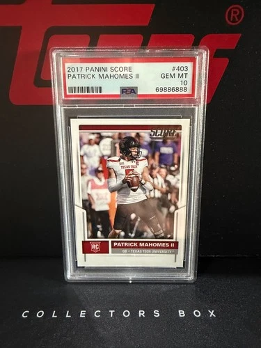 Patrick Mahomes Rookie Base RC PSA 10 2017 Panini Score