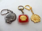 3 Vintage SHELL OIL  keychains  keyring