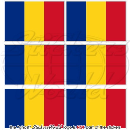 Adesivi Bandiera Romania E Regno Unito UK - 40mm - Confezione 6 Pezzi - Vinile Lucido