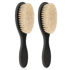 Slick Back Hair Brush, 2 Pack Soft Bristle Smoothing Hair Brushes for Women Curl