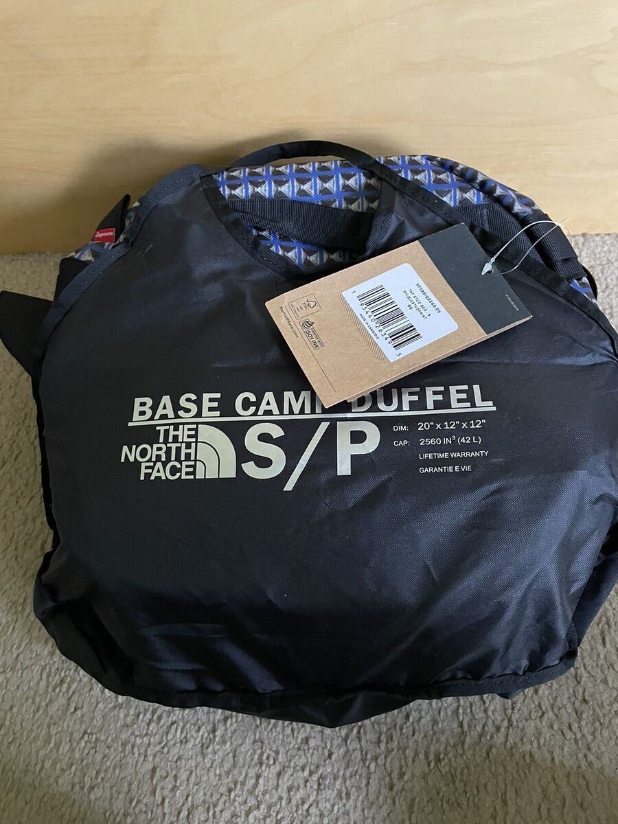 Brand New Supreme x The North Face Studded Small Base Camp Duffle Bag Royal  Blue