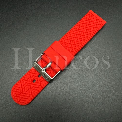Correa de reloj de goma de silicona para neumáticos 22 24 mm liberación rápida se adapta a Breitling rojo - Imagen 4 de 4