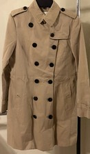 Lily Mid-length Trench Cotton Coat Women Size Small