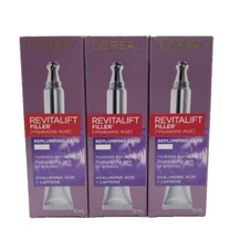 3 Pack L'Oreal Revitalift Filler Replumping Care Reduce Wrinkle 15ml New