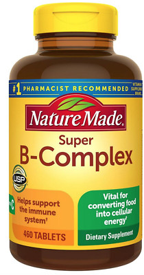 Nature Made Super B-Complex w/ Vitamin C & Folic acid 460ct EXP 10/25 Free ship