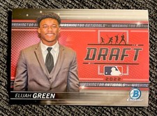 2022 Bowman Chrome Draft Night BDN-5 Elijah Green Nationals Baseball Card
