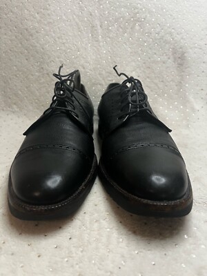 Salvatore Ferragamo Black Cap Toe - 9 D Salvatore Ferragamo Leather Cap Toe Brogue Oxford 9 D Men main image 4