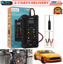 Car Battery Tester Digital Analyzer 12V 24V Alternator Charging System Analyzer