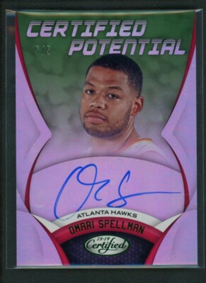 2018-19 OMARI SPELLMAN 5/5 AUTO PANINI CERTIFIED POTENTIAL AUTOGRAPHS