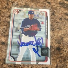 Jairo Labourt Signed 2015 Bowman Prospects Auto Rc Toronto Blue Jays