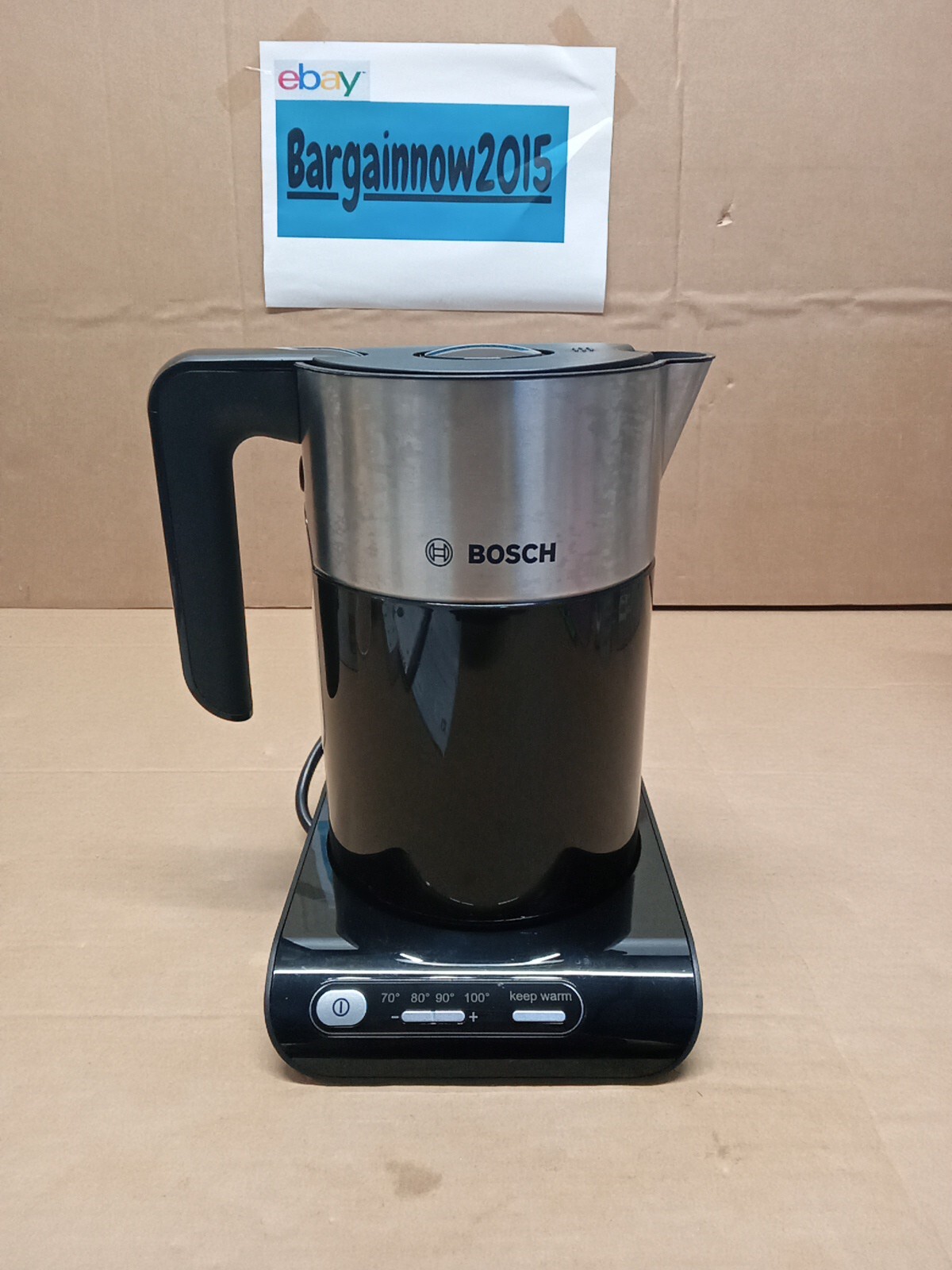 Bosch TWK8633GB Styline Black / Stainless Steel Kettle with Temperature