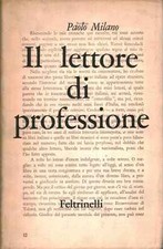 Il lettore di professione - Paolo Milano (Feltrinelli) [1960]