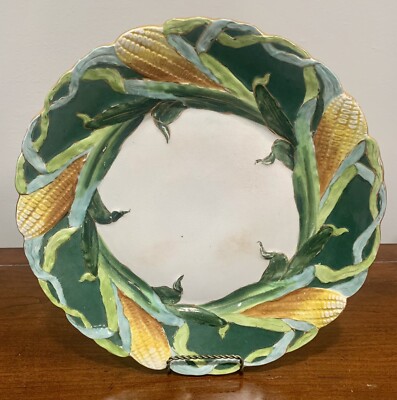 Antique Wheeling Pottery Le Belle China Large Platter With Corn