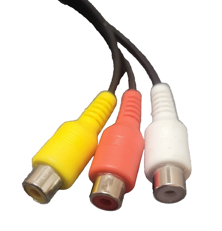 Adapter Cable Stereo MALE to 3 RCA FEMALE L/R Audio & Video 3.5mm TRRS - Image 2 of 4