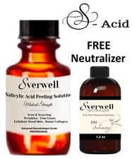 10-40% Salicylic Acid Peel & Neutralizer kit, Acne, Scars, Blemished, Sun Damage