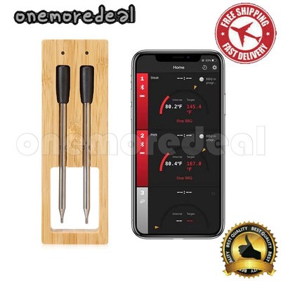 Dual Probe Long Bluetooth Food Meat Thermometer Probe Wireless  BBQ Kitchen Tool
