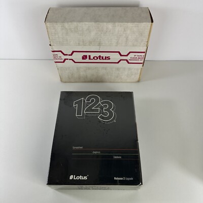 Vtg LOTUS 123 Release 2 Upgrade Software Manuals Guide 5.25" disks NEW ...