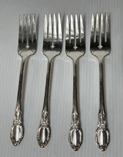 VTG  WM A Rogers "AA" Oneida Ltd 4 Piece Silver plate salad forks
