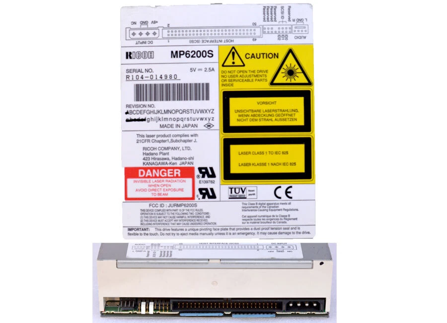 VINTAGE SCSI CD RW LAUFWERK CD-RW 50PIN 50 PIN 5-PIN RICOH MP6200S INTERN M696 - Image 2 of 4