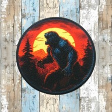 Bloody Werewolf Patch Iron-on Applique Halloween Badge Creature Folklore Legend
