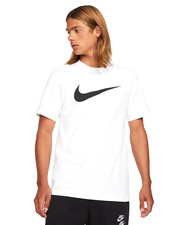 Nike Mens Sportswear Swoosh T-Shirt in White/Black, Different Sizes, DC5094-100