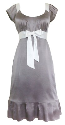 Monsoon FELICITY Size 12 Bronze Silk Ladies Dress Party Wedding Races  UK