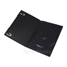 100 Premium Standard 14mm Single CD DVD Black Movie Case Box Made By New Plastic