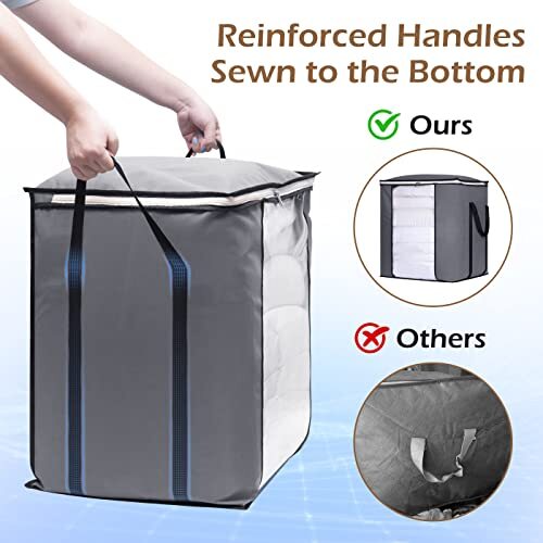 20L Extra Large Blanket Storage Bags Breathable Clothes 20''L x 16"W x 22.3"H 1 - Bild 3 von 6