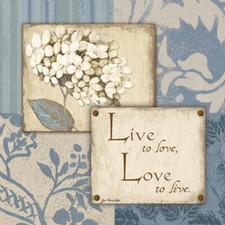 Ceramic Backsplash Tile Mural Inspirational Kitchen/Bathroom - Live to Love II