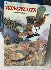 Vintage Style Winchester Shotgun Shells Hunting  Heavy Steel Metal Quality Sign