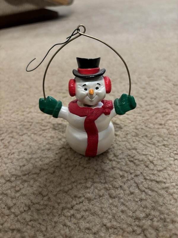 Hallmark Handcrafted Ornament “wiggly Snowman” 1989