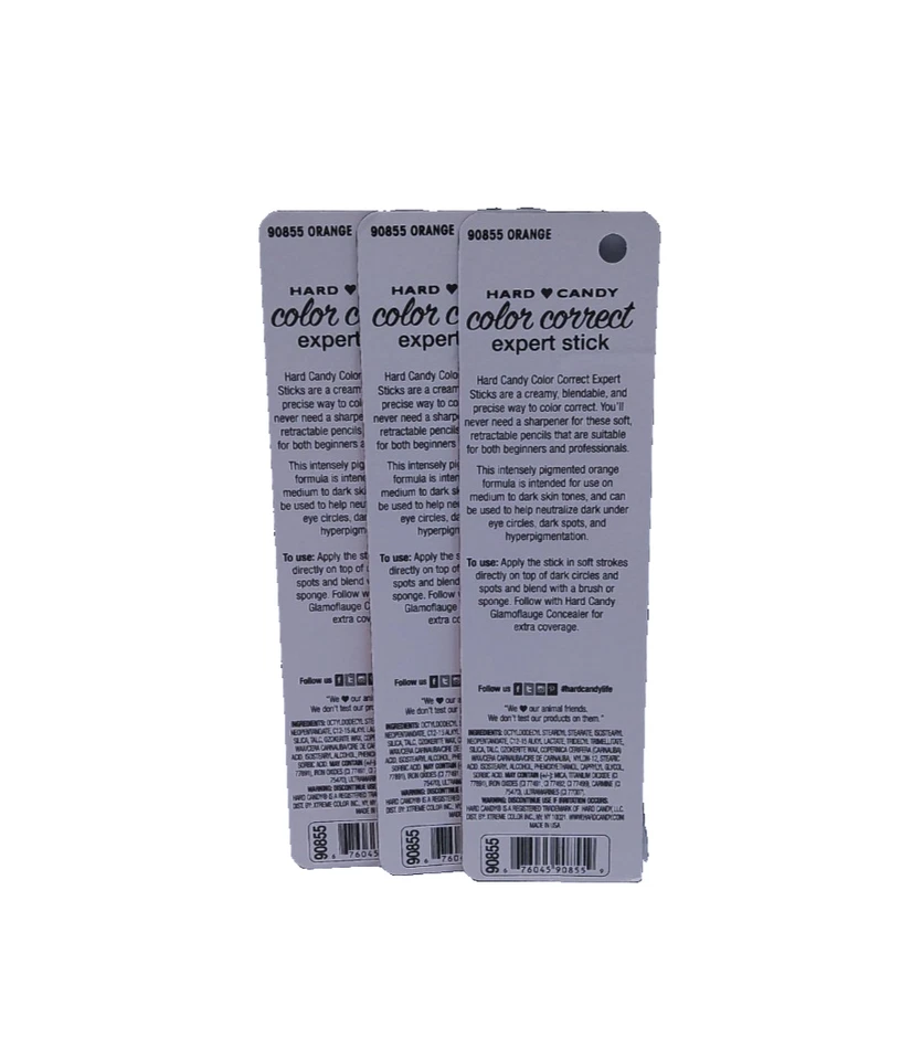 Lot/3 Hard Candy Color Correct Expert Stick ~ Orange ~ 0.10 oz / 2.7 g x 3 ~ - Image 2 of 2