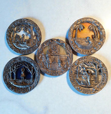 Michael Ricker LE Pewter Christmas Plates Lot 5 1979–84 Holiday Collector Set